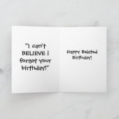 遅れて誕生日 カード (内部)