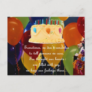 遅れて誕生日 ポストカード