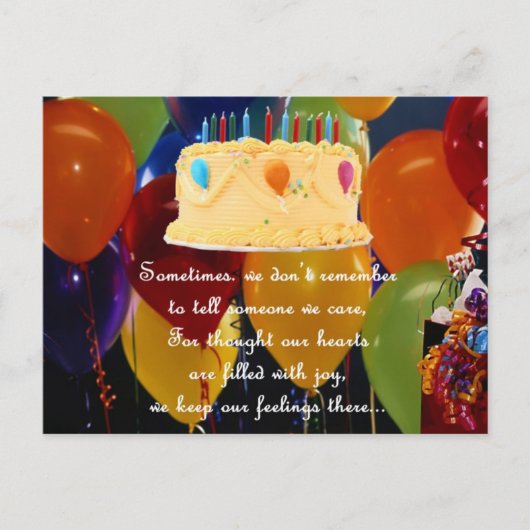遅れて誕生日 ポストカード (正面)