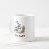 遅れないで(不機嫌ハッターランニング) コーヒーマグカップ (正面左)