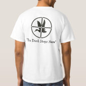 遅れの先尾翼CLUB-DUCKはここにストップ Tシャツ (裏面)
