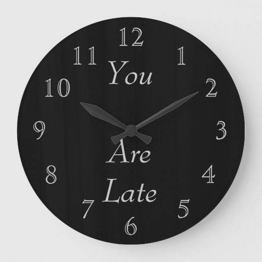遅れます ラージ壁時計 (正面)