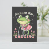 遅れるが、まだ母親のおもしろい日のカエル サンキューカード (スタンド正面)