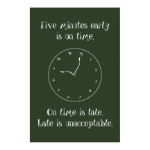 遅れるな教室ポスター