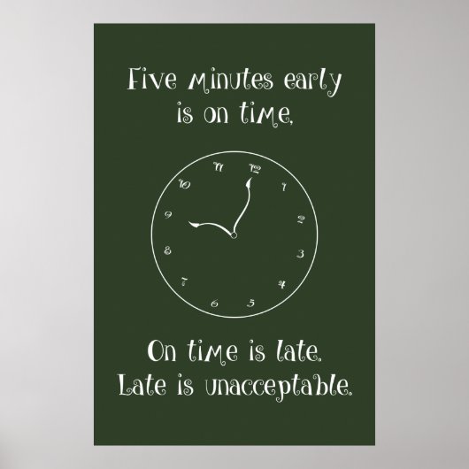 遅れるな教室ポスター ポスター (正面)