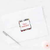 「遅れるな」 不思議の国のアリス 1歳の誕生日 スクエアシール (封筒)