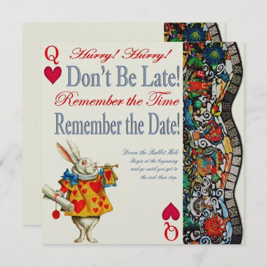 遅れるな 招待状 (正面/裏面)