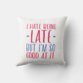 遅れるのは嫌だ クッション (裏面)