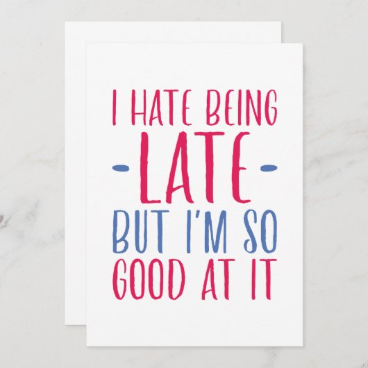 遅れるのは嫌だ サンキューカード (正面/裏面)