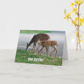 遅れユーモアのあるた誕生日の願い カード (黄色い花)