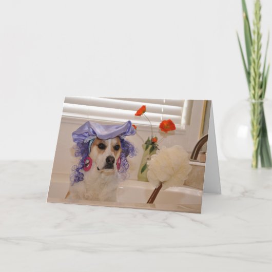 遅れユーモアのあるた誕生日カード カード (正面)