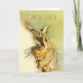 遅れ申し訳ない赤い虎猫子猫交換フォト カード (正面)