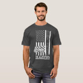 遅カッコいいいモデルのダートトラック競男性へ技 Tシャツ (正面フル)