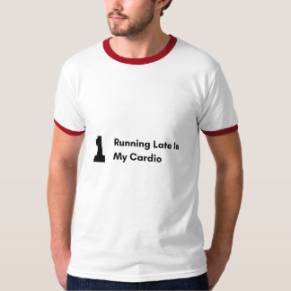 遅刻が私の運動 Funny Sarcastic リンガーTシャツ Tシャツ