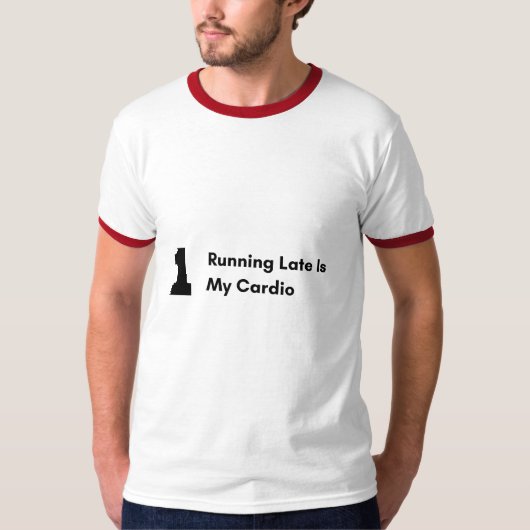 遅刻が私の運動 Funny Sarcastic リンガーTシャツ Tシャツ (正面)