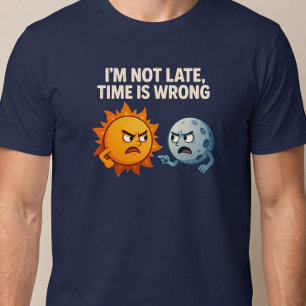 遅刻してなんかいない、時間がおかしいんです Tシャツ