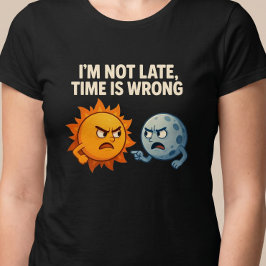 遅刻してなんかいない、時間の方こそおかしい Tシャツ