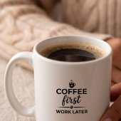 遅刻する朝の仕事に使える名言 コーヒーマグ コーヒーマグカップ