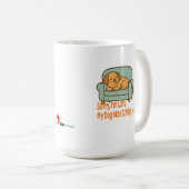 遅刻ですみません - 愛犬家の悩み コーヒーマグカップ (正面右)