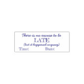 遅刻の口実なし セルフインキングスタンプ (デザイン)