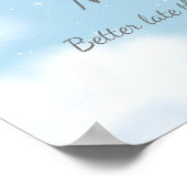 「遅刻夫、いつかは来る」ユーモアなカスタム ポスター (角)