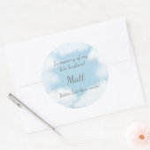 「遅刻夫、いつかは来る」ユーモアなカスタム ラウンドシール (封筒)