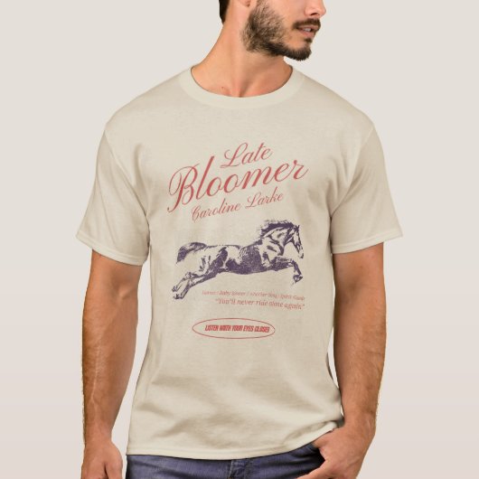 遅咲きの馬のTシャツ Tシャツ (正面)