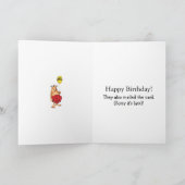 遅延おもしろい誕生日グリーティングカード カード (内部)