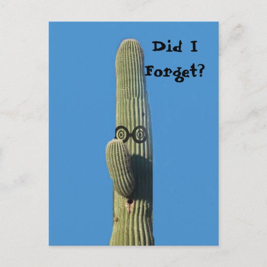 遅延おもしろい誕生日挨拶 ポストカード (正面)