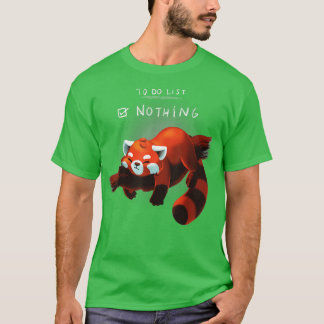 遅延おもしろい赤パンダ一覧 Tシャツ