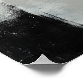 '遅延'グレー抽象芸術アート ポスター (角)