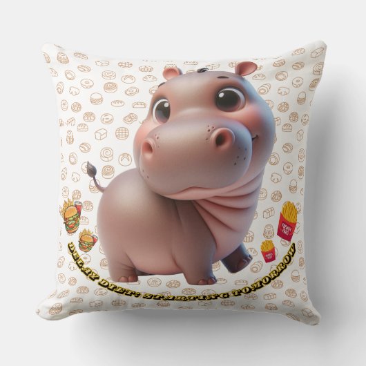 遅延ダイエット：明日から クッション (正面)