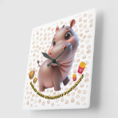 遅延ダイエット：明日から スクエア壁時計 (傾斜)