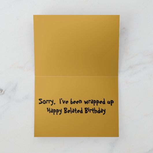 遅延誕生日グリーティングカー最高のド – カード – おもしろい (内部)