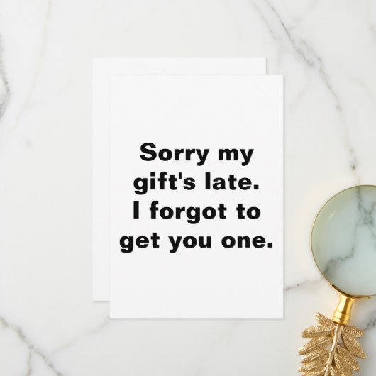 遅延誕生日気に サンキューカード (正面/裏面インサイチュ)