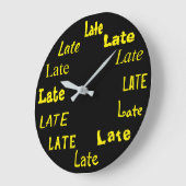 遅延語プリント おもしろい ラージ壁時計 (傾斜)