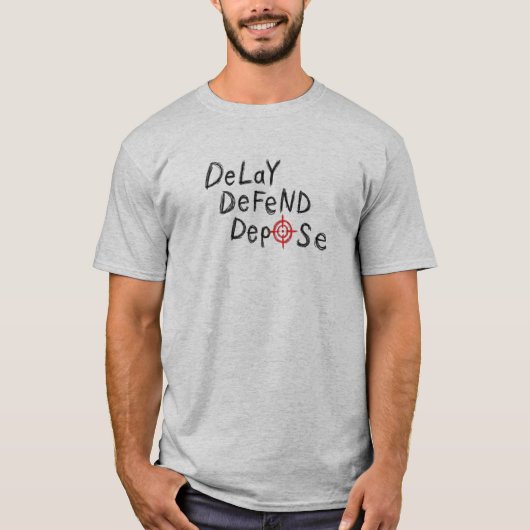 遅延 防衛 廃止 Tシャツ (正面)