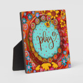 遊お洒落おもしろい可愛いフローラ フォトプラーク (正面)