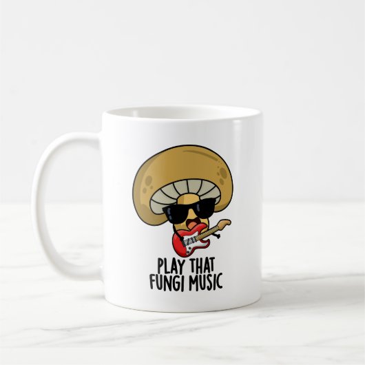 遊その真菌の音楽のおもしろい菌株 コーヒーマグカップ (左)