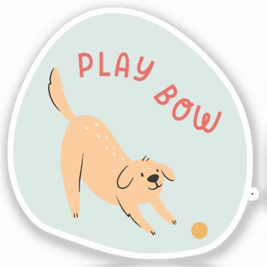 遊て可愛い図解入りの、写真付きの犬 シール (正面)