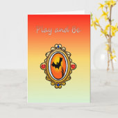 遊と カード (黄色い花)