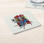 遊のカード スクエアペーパーコースター (アングル)