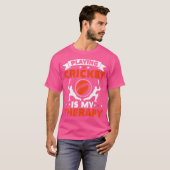 遊のクリケットは私のセラピークリケットPl Tシャツ (正面フル)