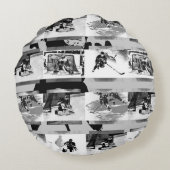 遊のホッケー – アイスホッケー選手 ラウンドクッション (裏面)