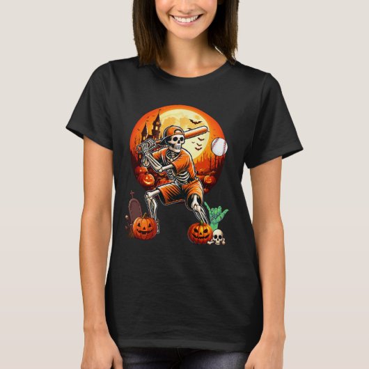 遊の野球ハロウィンプレーヤートレーナーファンラブ Tシャツ (正面)