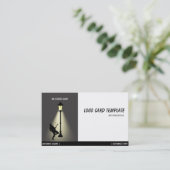 遊の音楽ギターミュージシャンロゴ 名刺 (スタンド正面)