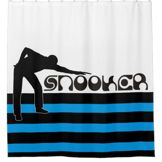 遊のSNOOKERモダンフォント+アイディア シャワーカーテン (正面)