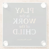 遊はマリア・モンテッソーリの作 ガラスコースター (裏面)