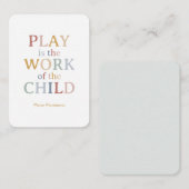 遊はマリア・モンテッソーリの作 ノートカード (正面/裏面)