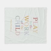 遊はマリア・モンテッソーリの作 フリースブランケット (正面(横))